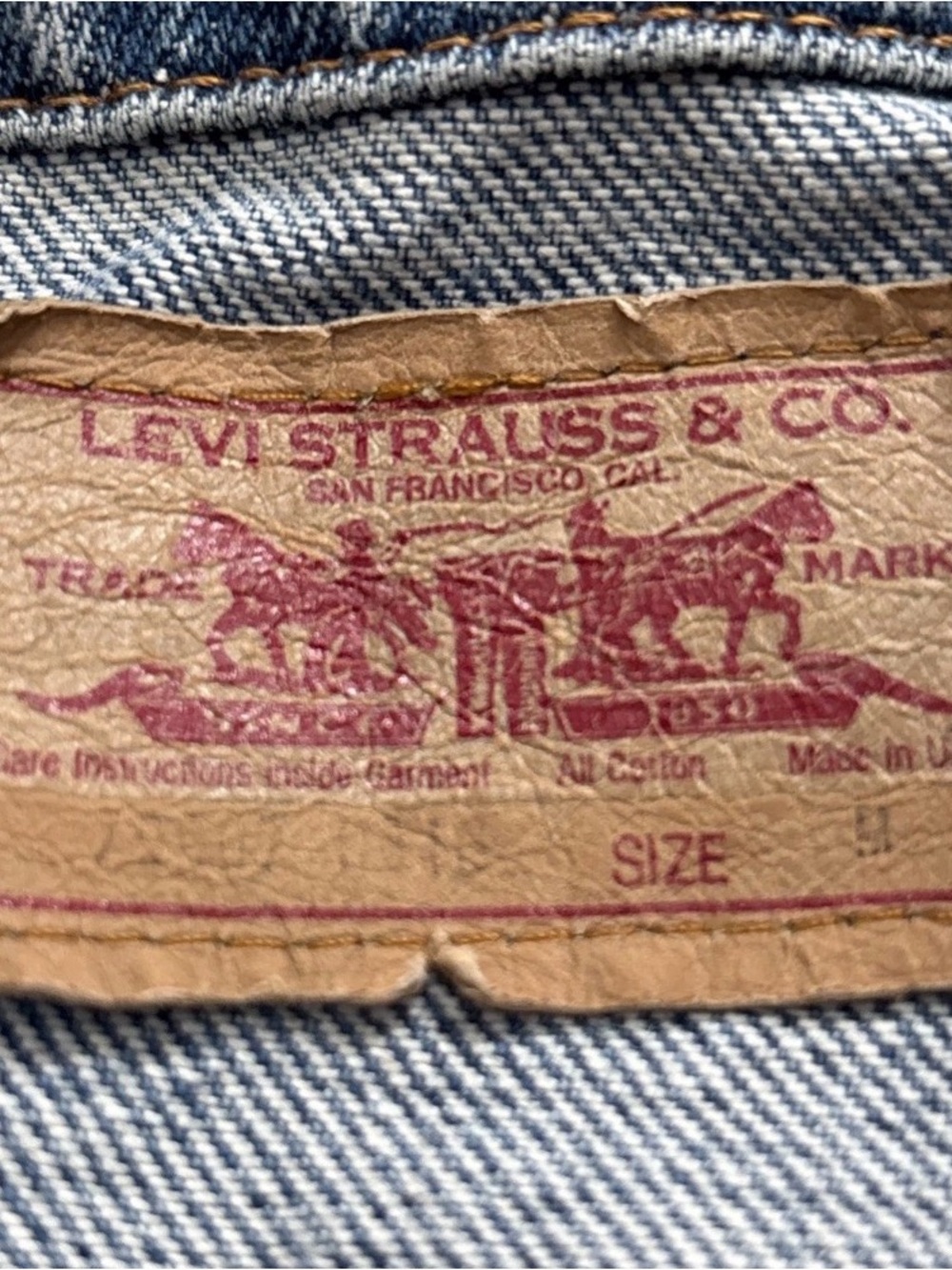 80s Vintage Levi's Denim Jacket Made in USA Trucker Jacket Men's Medium Classic - Picture 5 of 12